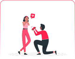 Elegant engagement ceremony setup