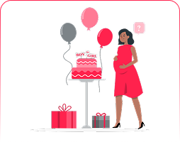 Decorated baby shower event setup