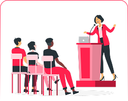 Conference meeting hall setup with chairs